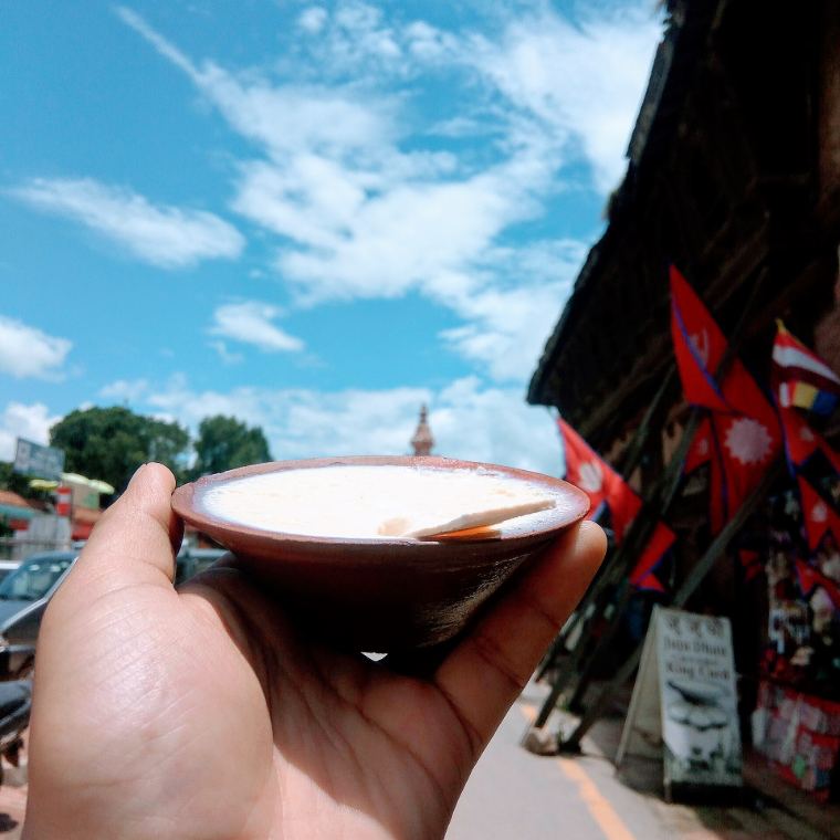 Juju dhau, Bhaktapur king curd in a clay bowl